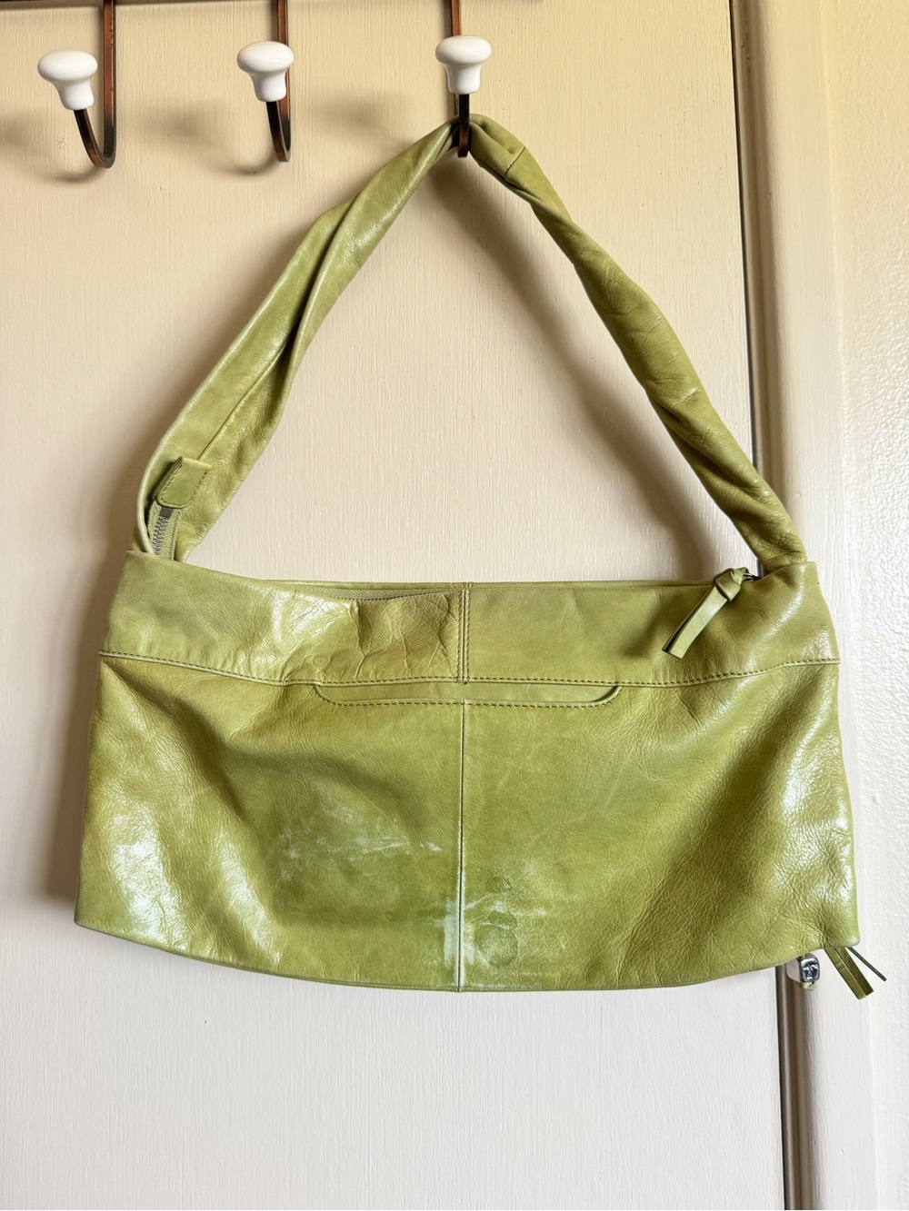 HOBO Chartreuse Green Leather Shoulder Bag - Picture 4 of 7